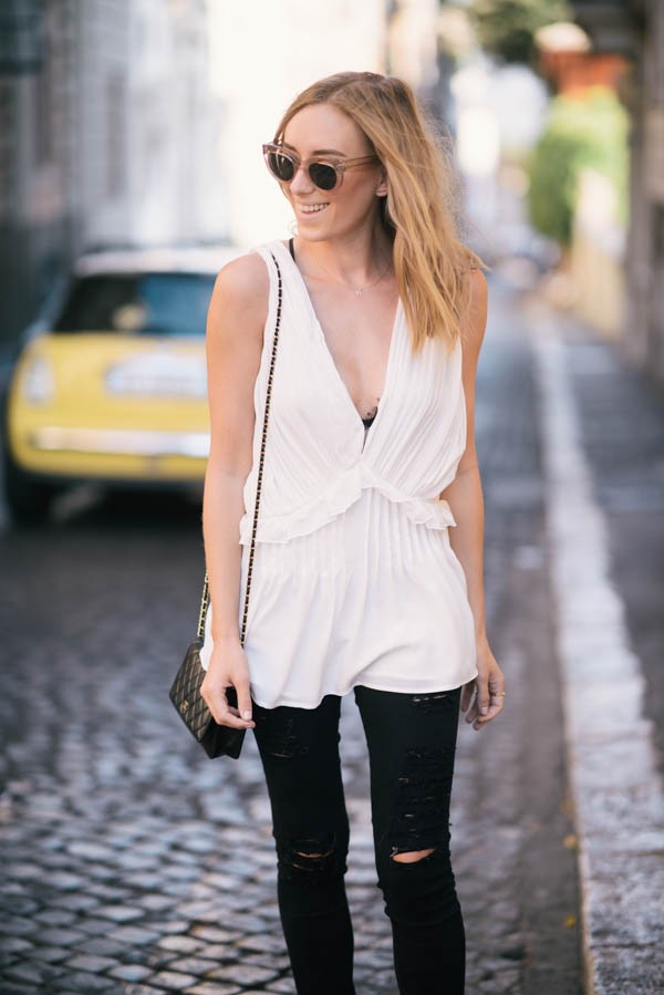 eatsleepwear, kimberly pesch, Rome, italy, anine bing, givenchy, frame denim, celine, chanel