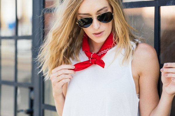 eatsleepwear, kimberly pesch, rag and bone, LNA, bandana, Birkenstock, Ray-Ban