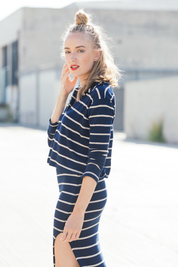 eatsleepwear, LNA, stripes, DTLA, birkenstock, kimberly pesch