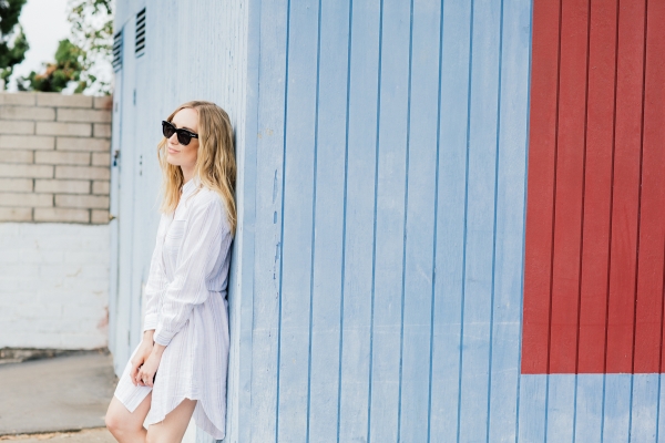 eatsleepwear, Vince Camuto, shirt dress, sandals, Kimberly Lapides