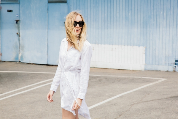 eatsleepwear, Vince Camuto, shirt dress, sandals, Kimberly Lapides