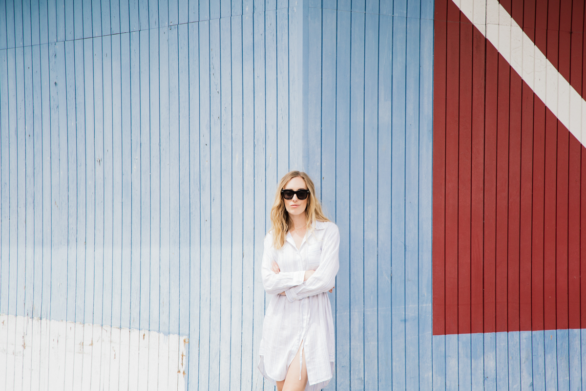 eatsleepwear, Vince Camuto, shirt dress, sandals, Kimberly Lapides