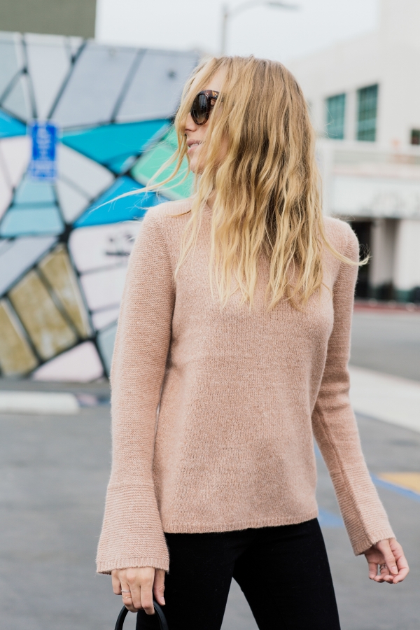 eatsleepwear, outfit, kimberly lapides, 360 cashmere, frame denim, rag and bone, manolo blahnik, celine