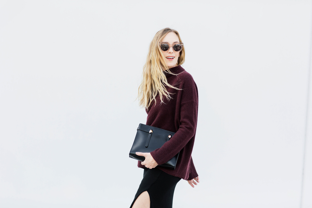 eatsleepwear, kimberly lapides, outfit, farfetch, vince, lna, saint laurent, celine, donatienne