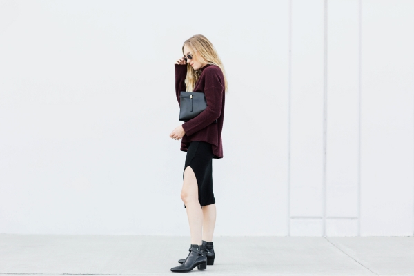 eatsleepwear, kimberly lapides, outfit, farfetch, vince, lna, saint laurent, celine, donatienne