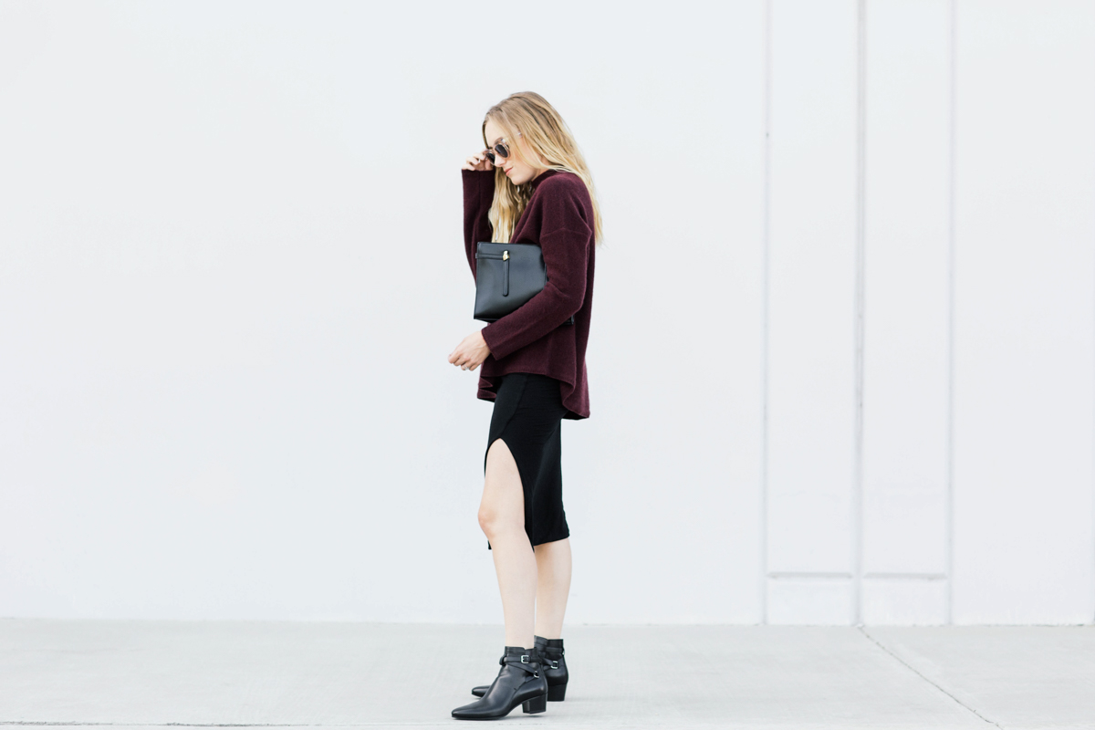eatsleepwear, kimberly lapides, outfit, farfetch, vince, lna, saint laurent, celine, donatienne