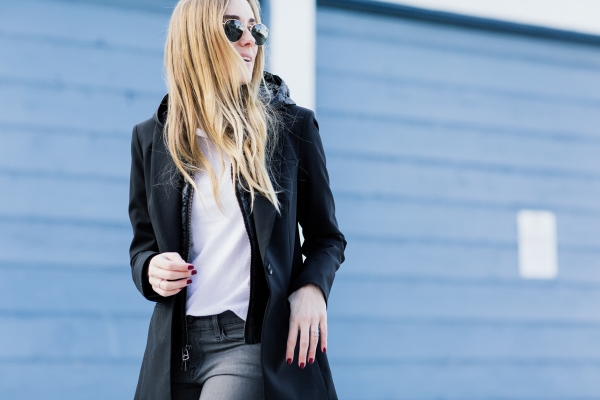 eatsleepwear, Kimberly Lapides, OUTFIT, Veronica Beard, LNA, Frame, Ray-ban, IRO