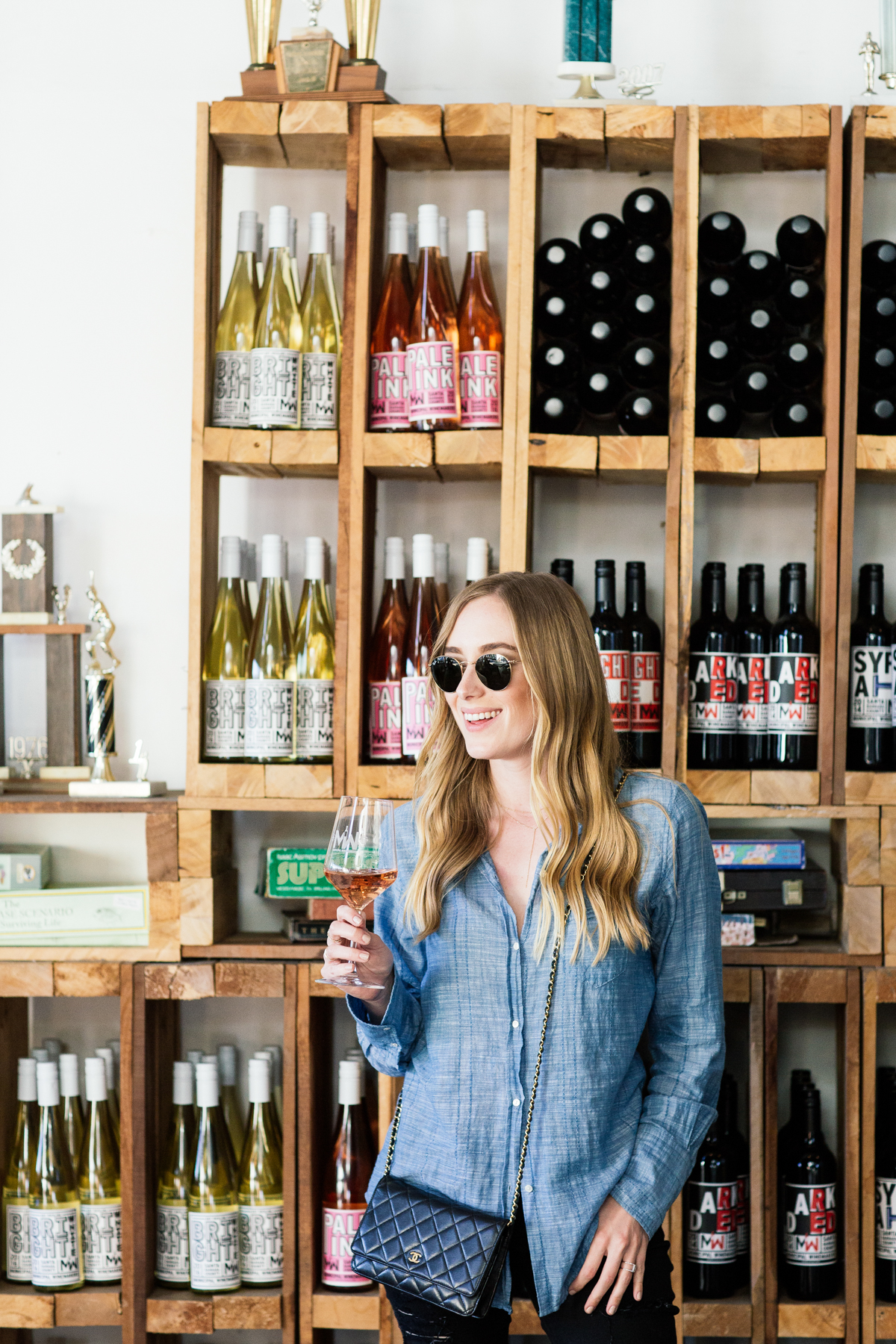 eatsleepwear, Kimberly Lapides, OUTFIT, Santa Barbara, Muni Wines, Nili Lotan, Frame, Sigerson morrison, rayban, chanel