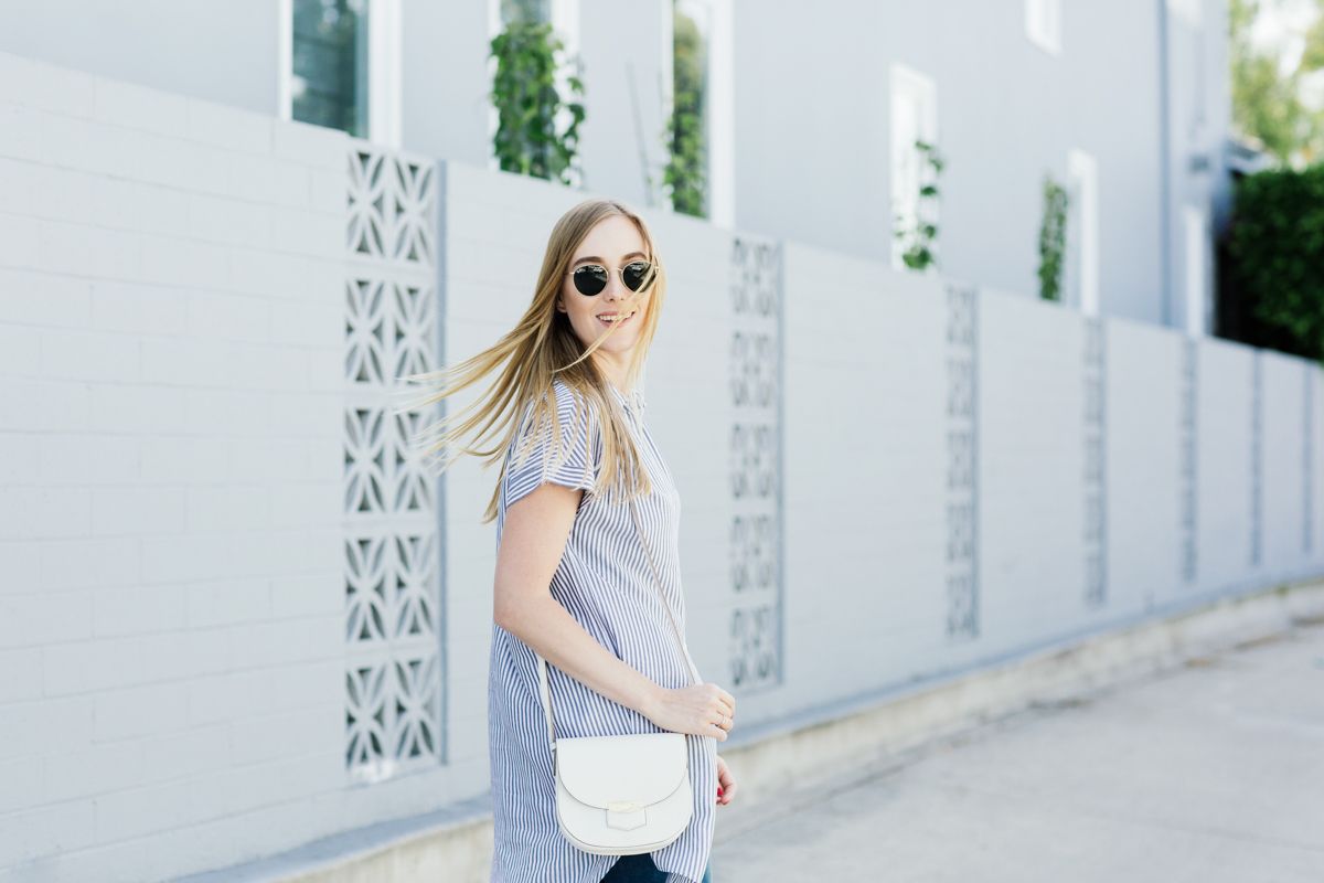 eatsleepwear, Kimberly Lapides, OUTFIT, Madewell, Frame, rayban, celine, nicholas, kirkwood
