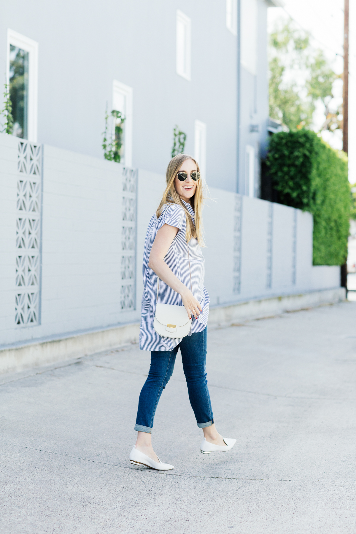 eatsleepwear, Kimberly Lapides, OUTFIT, Madewell, Frame, rayban, celine, nicholas, kirkwood
