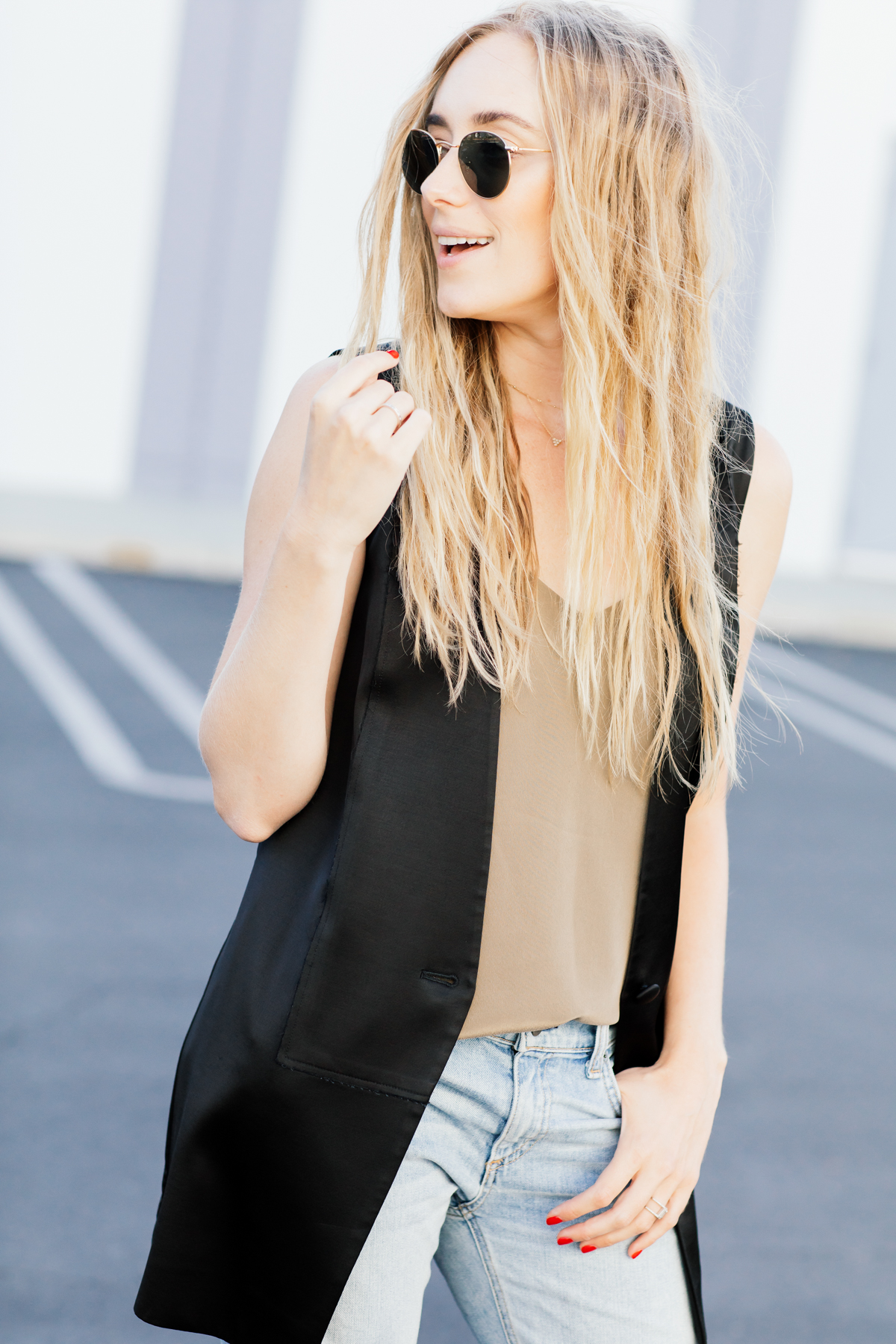 eatsleepwear, Kimberly Lapides, OUTFIT, elizabeth and james, rag and bone, rayban, lagence, jenni kayne