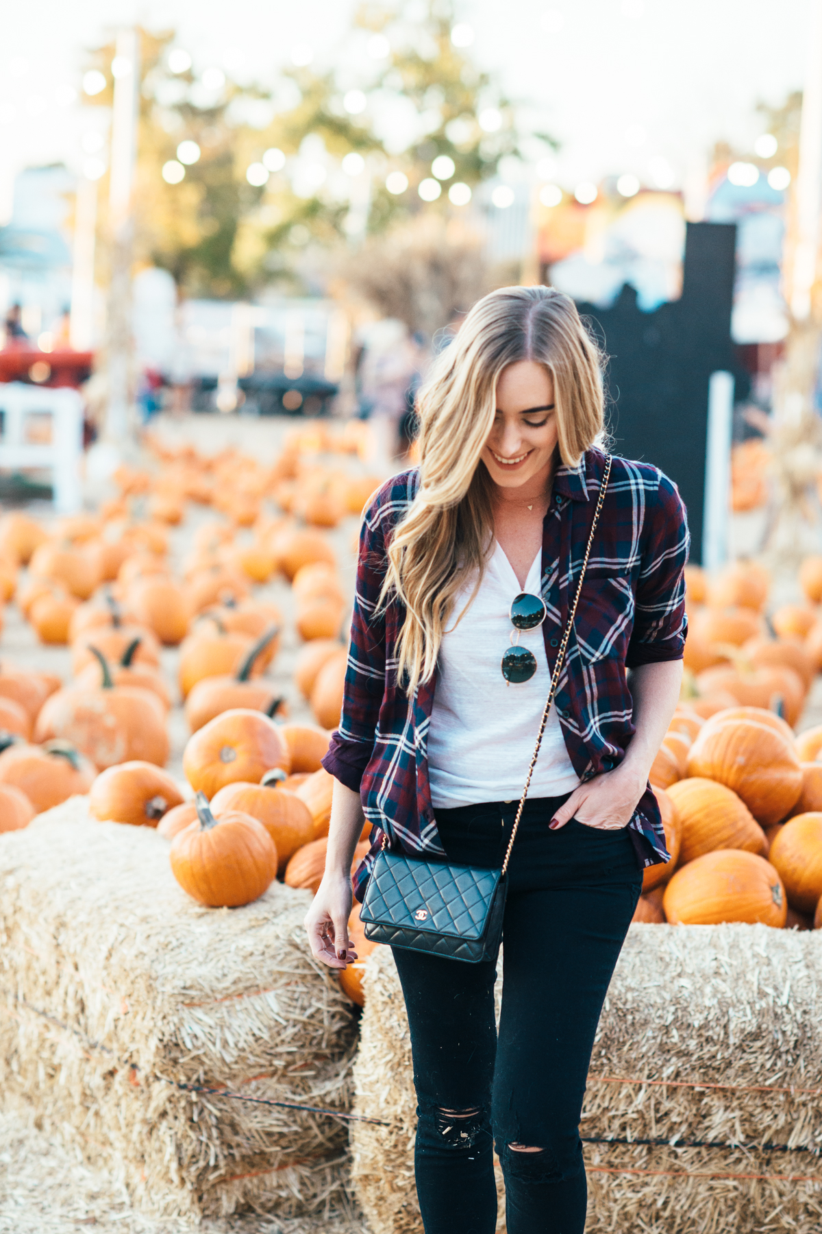 eatsleepwear, Kimberly Lapides, OUTFIT, Pumpkin Patch, Rails, Frame, Chanel, LNA, Rayban, IRO