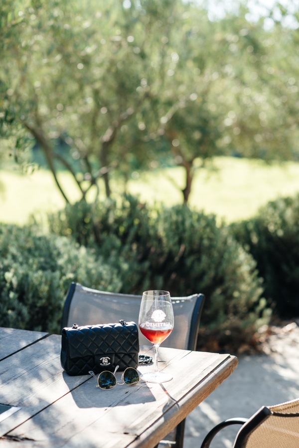 eatsleepwear, Kimberly Lapides, OUTFIT, Santa Barbara, Equipment, Chanel, Sigerson Morrison, Ray-ban, Winery