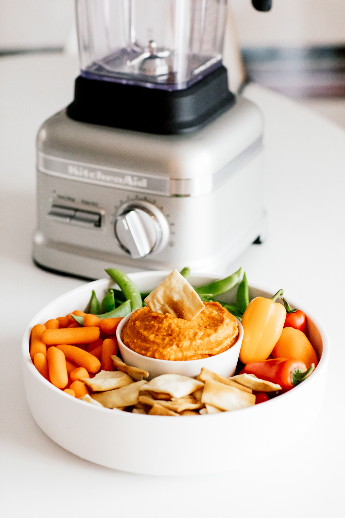 eatsleepwear, Kimberly Lapides, home, recipe, food, kitchenaid, blender, roasted, red pepper, hummus