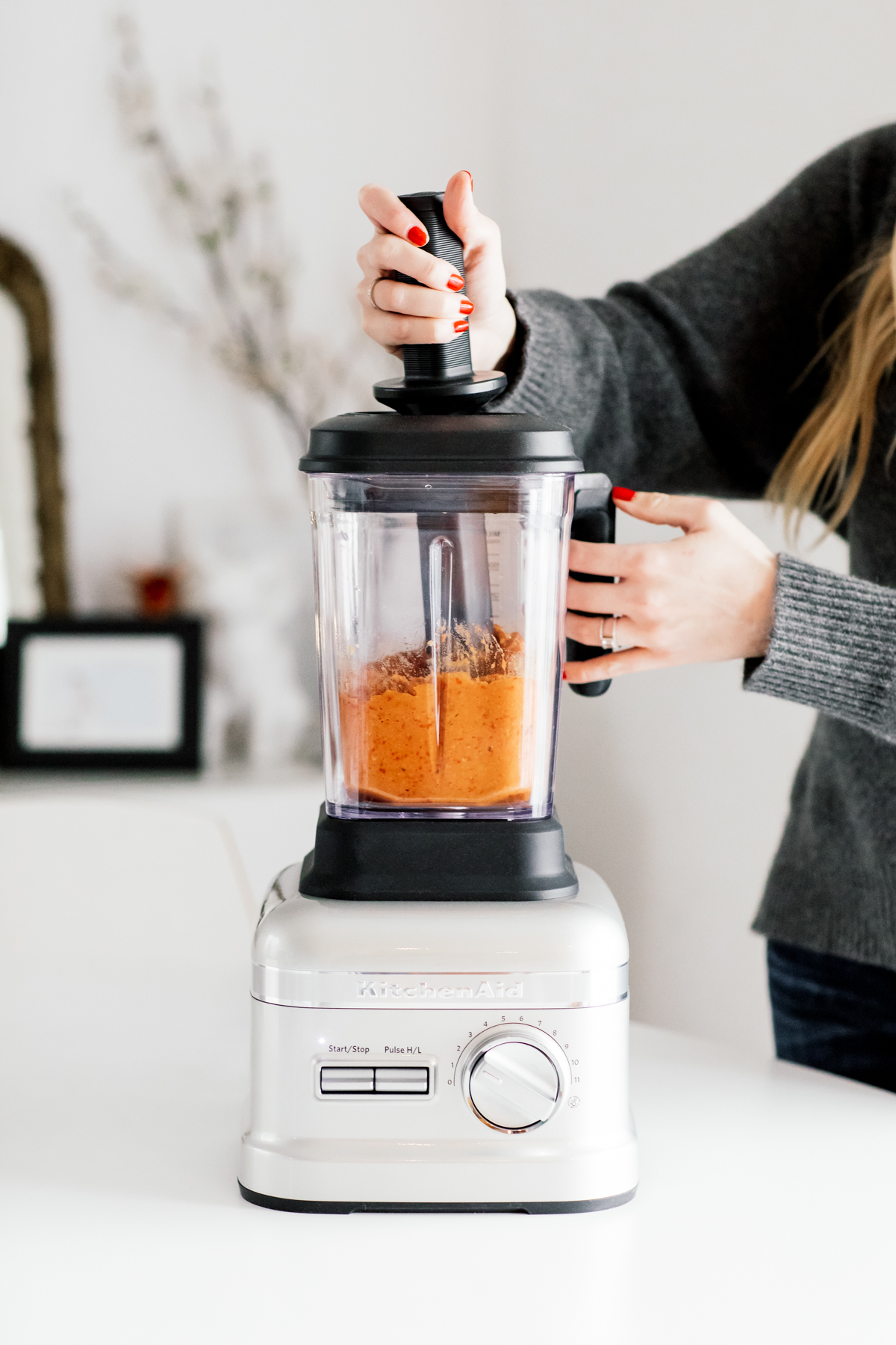 eatsleepwear, Kimberly Lapides, home, recipe, food, kitchenaid, blender, roasted, red pepper, hummus