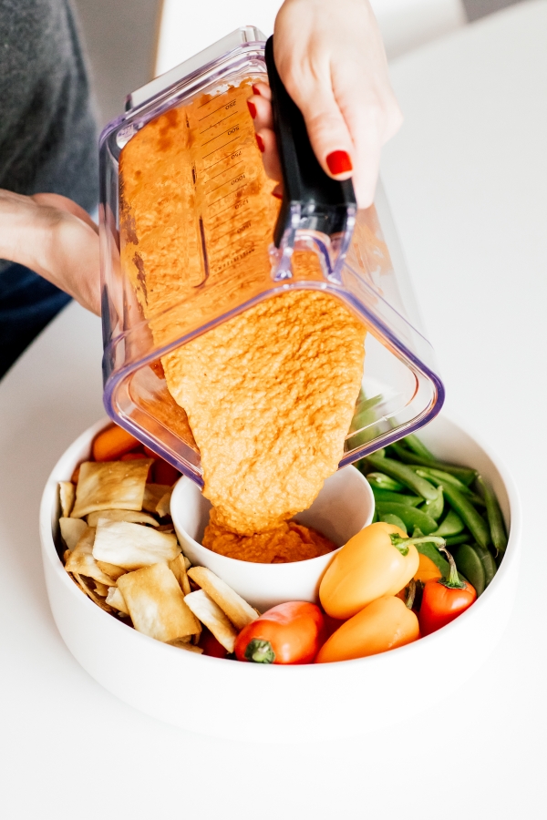 eatsleepwear, Kimberly Lapides, home, recipe, food, kitchenaid, blender, roasted, red pepper, hummus