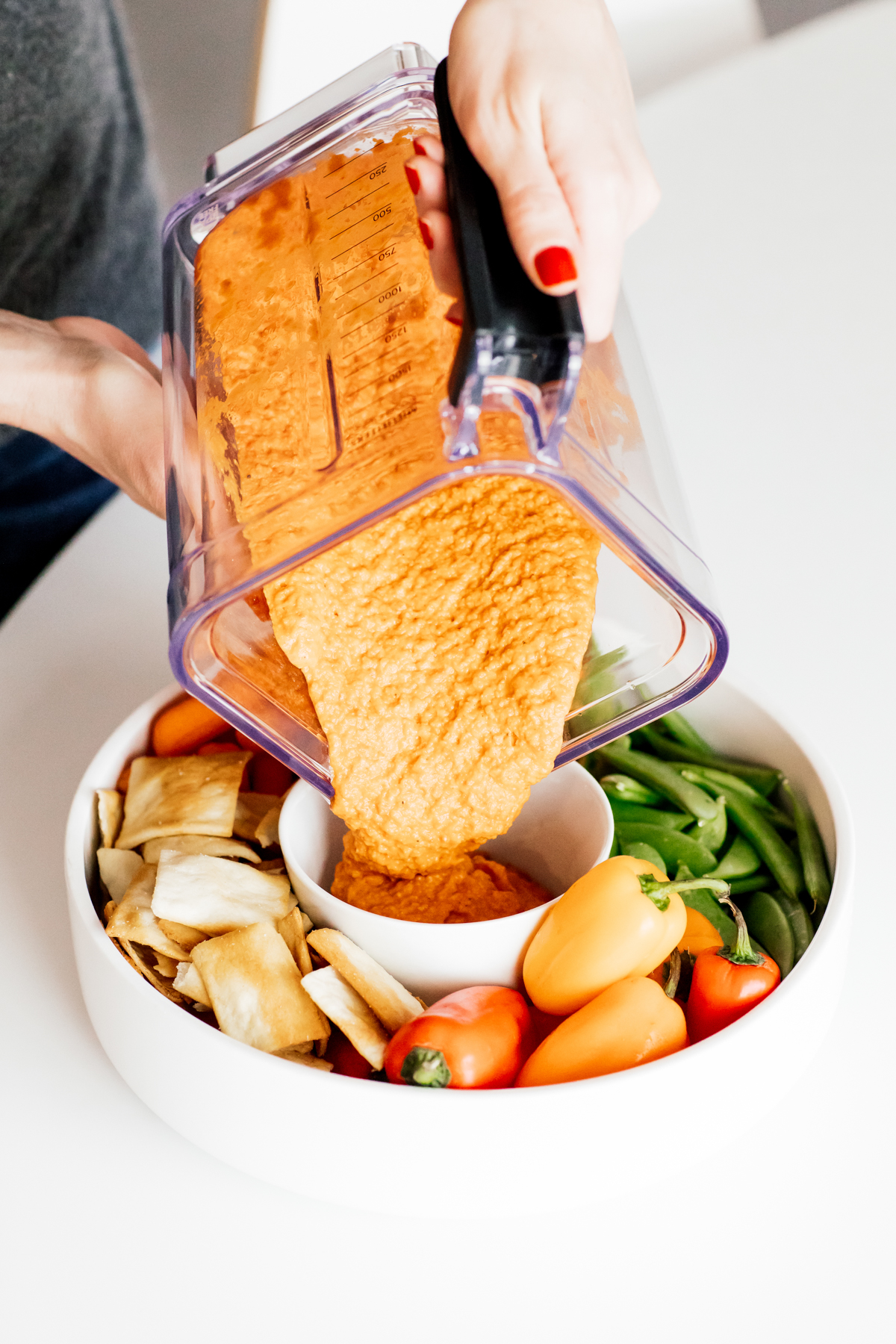 eatsleepwear, Kimberly Lapides, home, recipe, food, kitchenaid, blender, roasted, red pepper, hummus