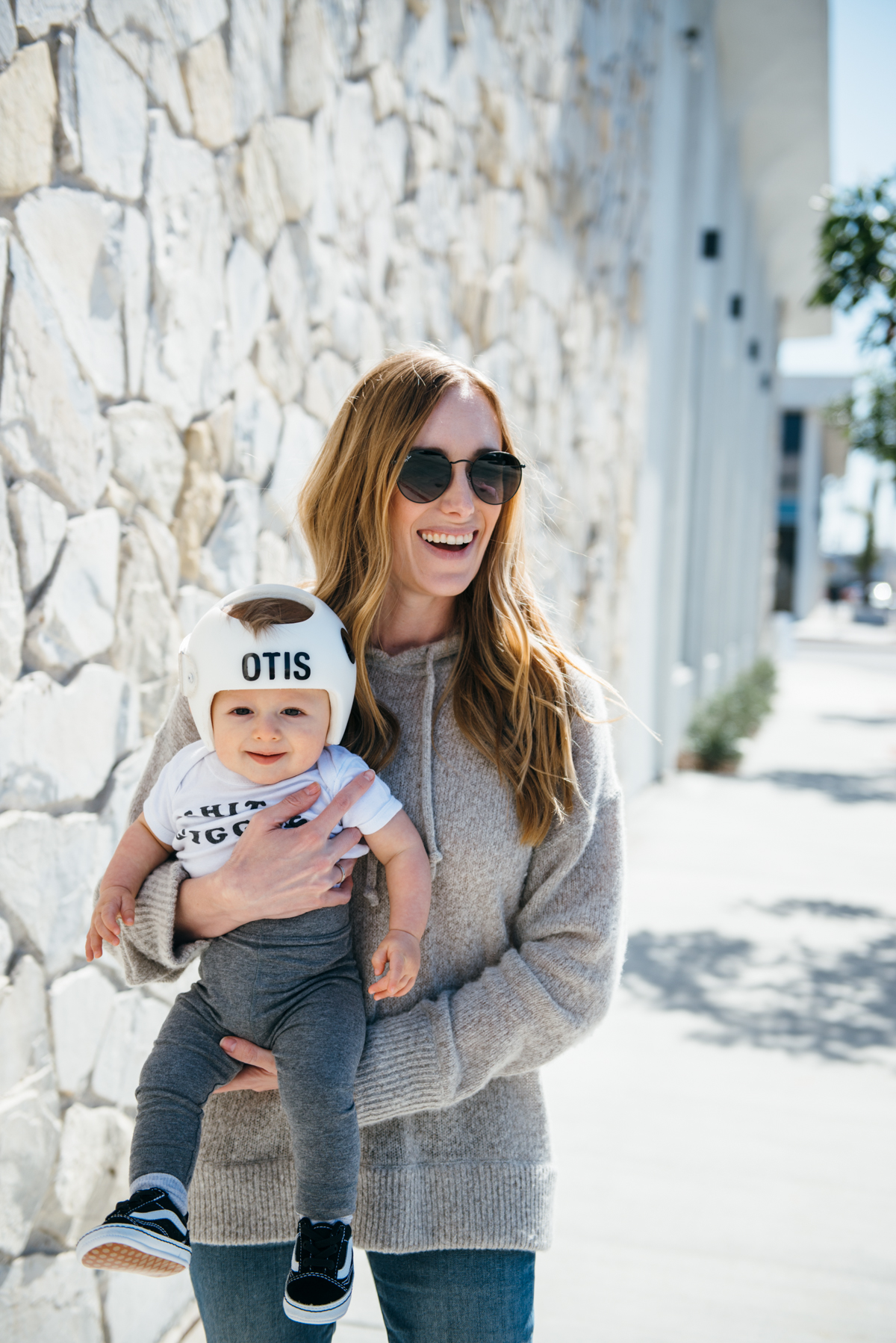 eatsleepwear, Kimberly Lapides, OUTFIT, Otis, Family, Vans, 360 cashmere, jbrand, rayban, hand m