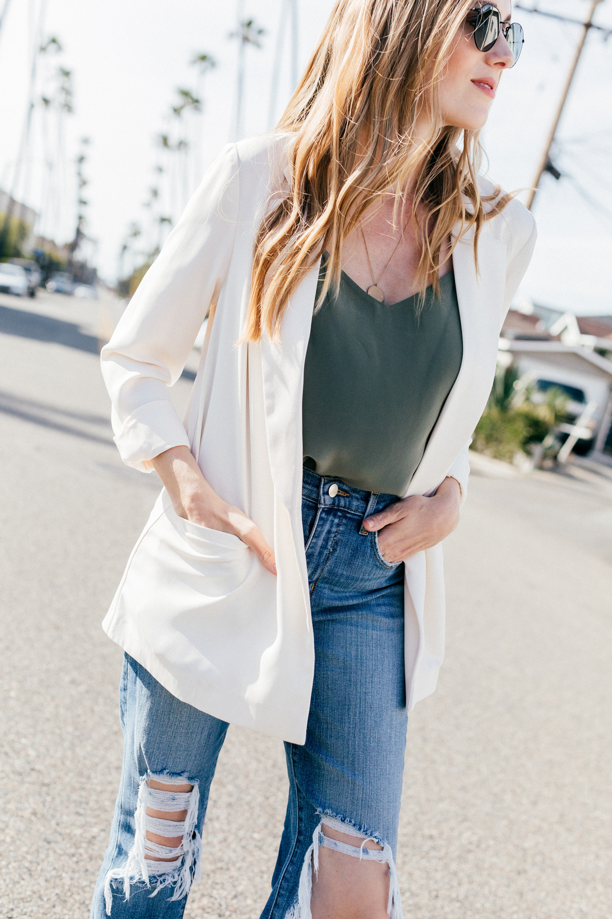 Outfit, Eatsleepwear, kimberly lapides, topshop, lagence, rayban, veja