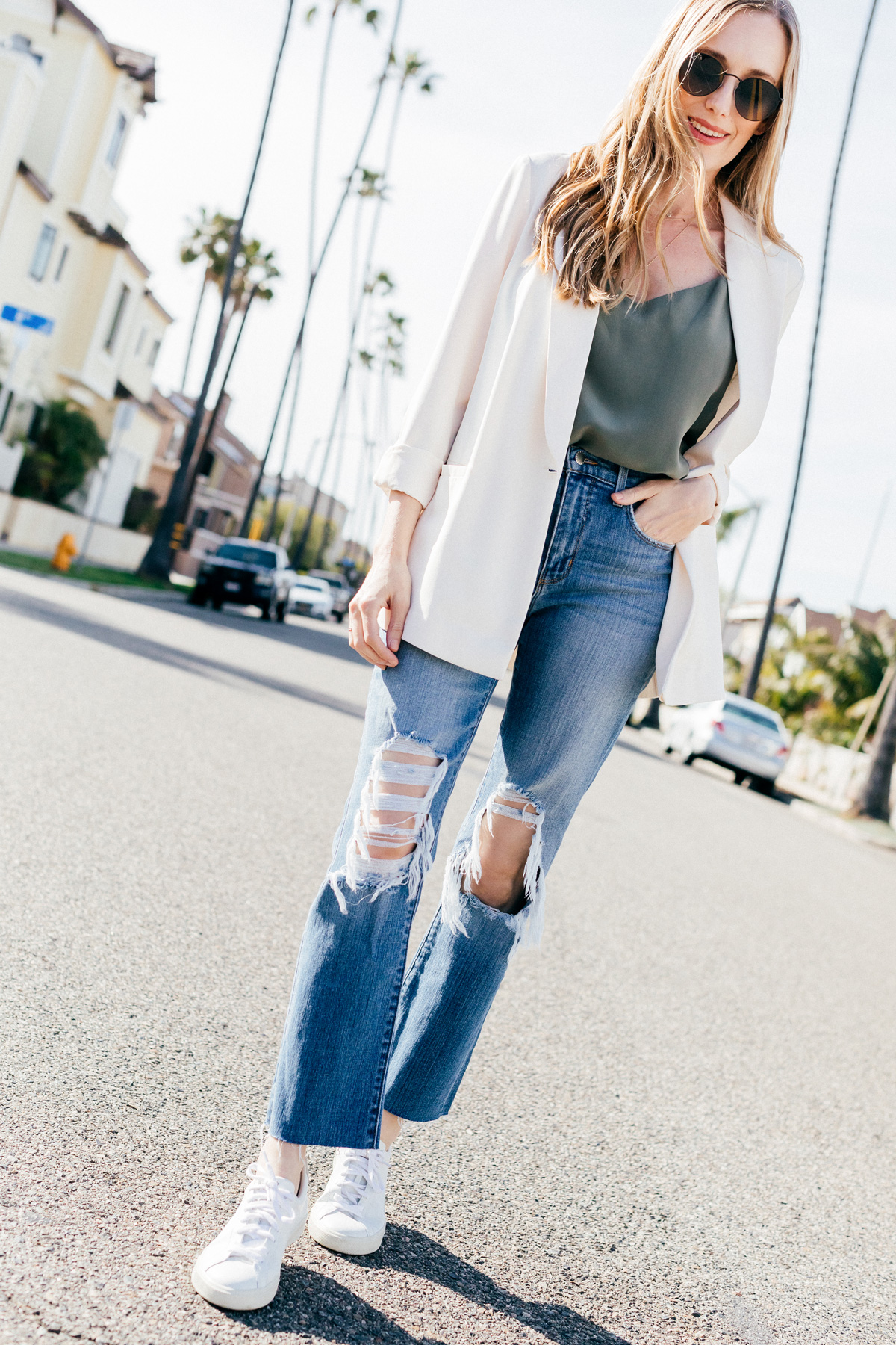 Outfit, Eatsleepwear, kimberly lapides, topshop, lagence, rayban, veja