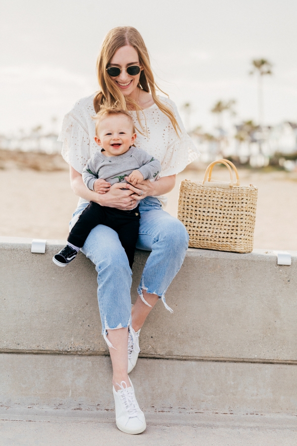 eatsleepwear, Kimberly Lapides, OUTFIT, ZARA, Frame, rayban, Veja, newport beach