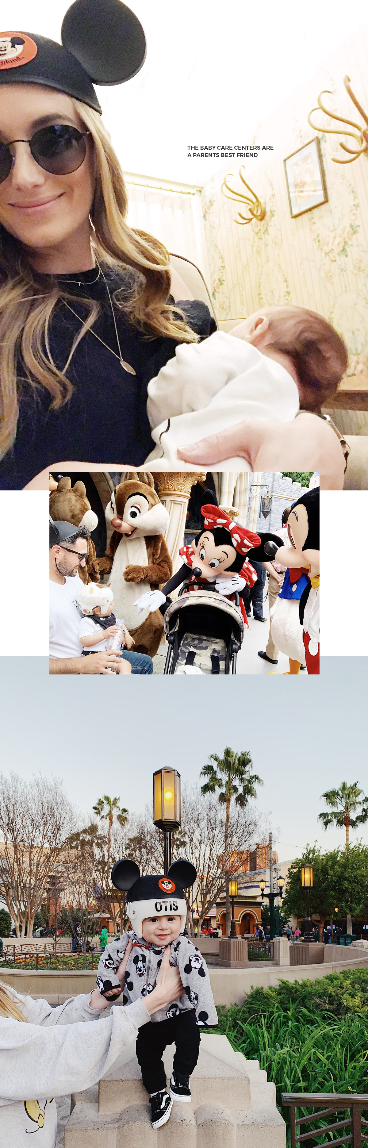 Tips for visiting Disneyland with a newborn baby and 1 year old baby eatsleepwear kimberly lapides baby care center