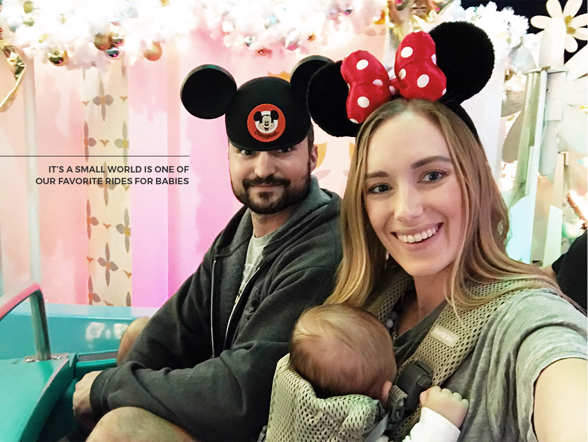Tips for visiting Disneyland with a newborn baby and 1 year old baby eatsleepwear kimberly lapides