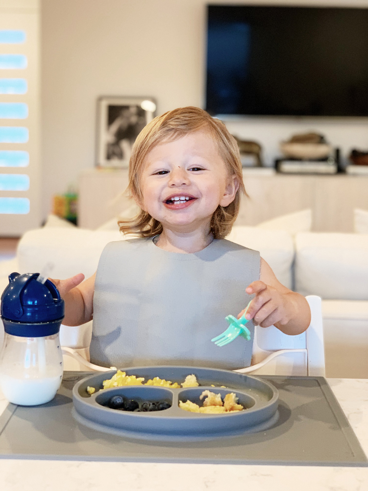 Toddler Feeding Essentials: 18 months featuring stokke tripp trapp highchair, ezpz mat, gathre bib, and oxo tot straw cup for eatsleepwear kimberly lapides