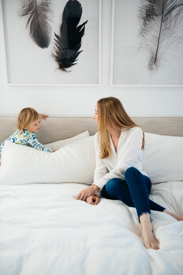 Kimberly Lapides of eatsleepwear in collaboration with Clover Baby & Kids pajamas celebrating Rainbow Baby, IVF, and Infertility