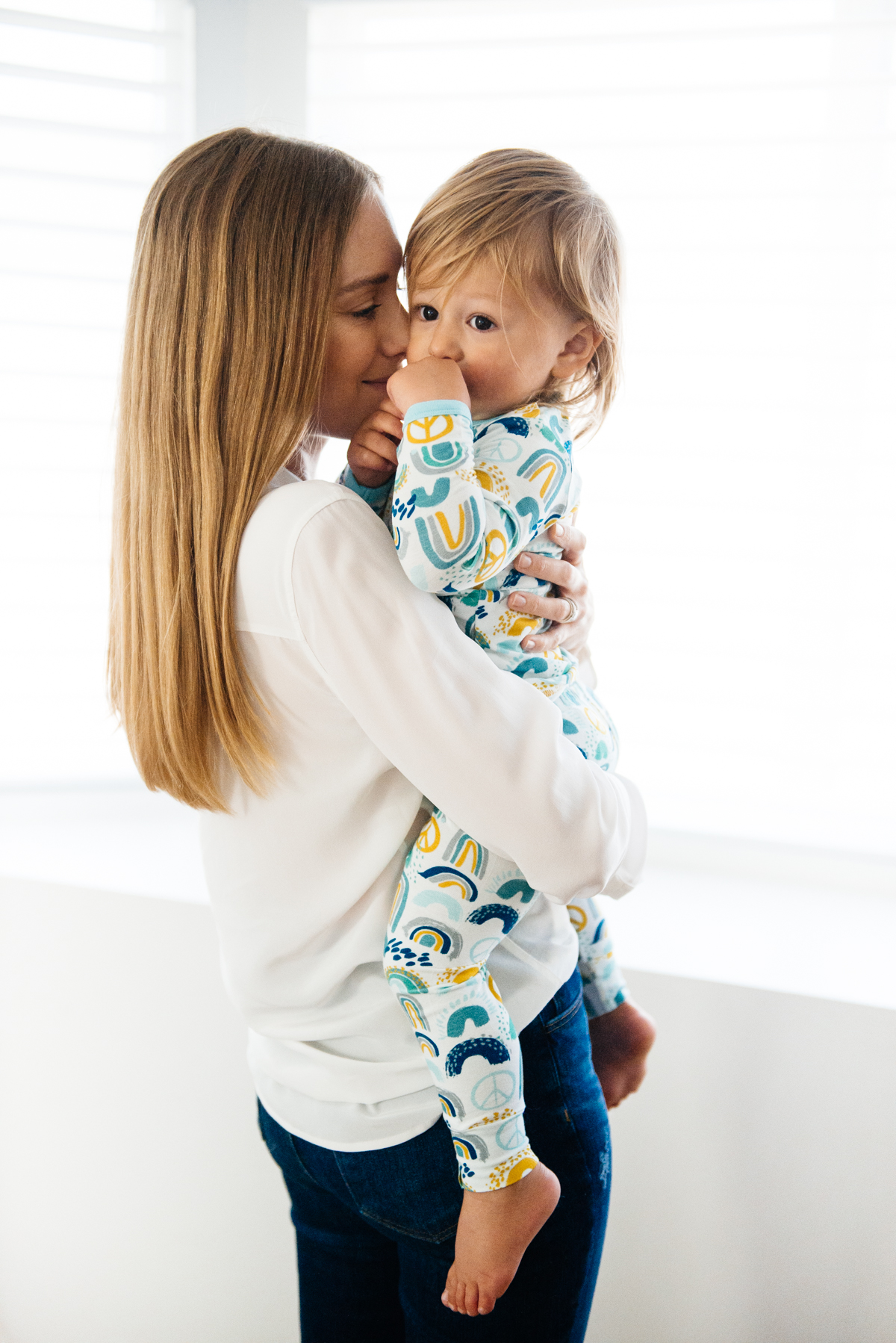 Kimberly Lapides of eatsleepwear in collaboration with Clover Baby & Kids pajamas celebrating Rainbow Baby, IVF, and Infertility