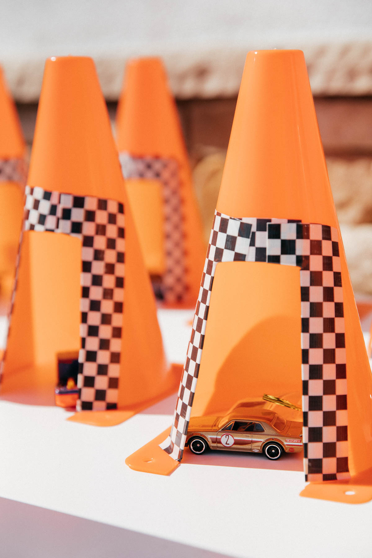 DIY Cozy Cone Motel party favors at Disney Pixar Cars themed birthday