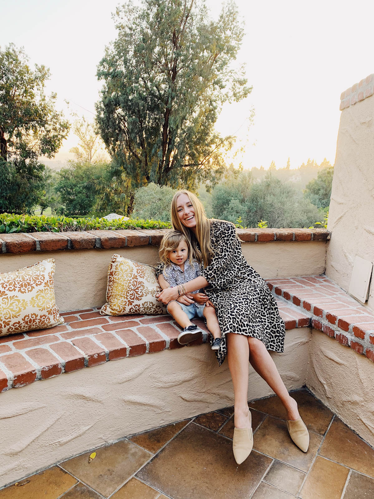 eatsleepwear goes on a family trip with toddler to Rancho Bernardo Inn showing mother and son