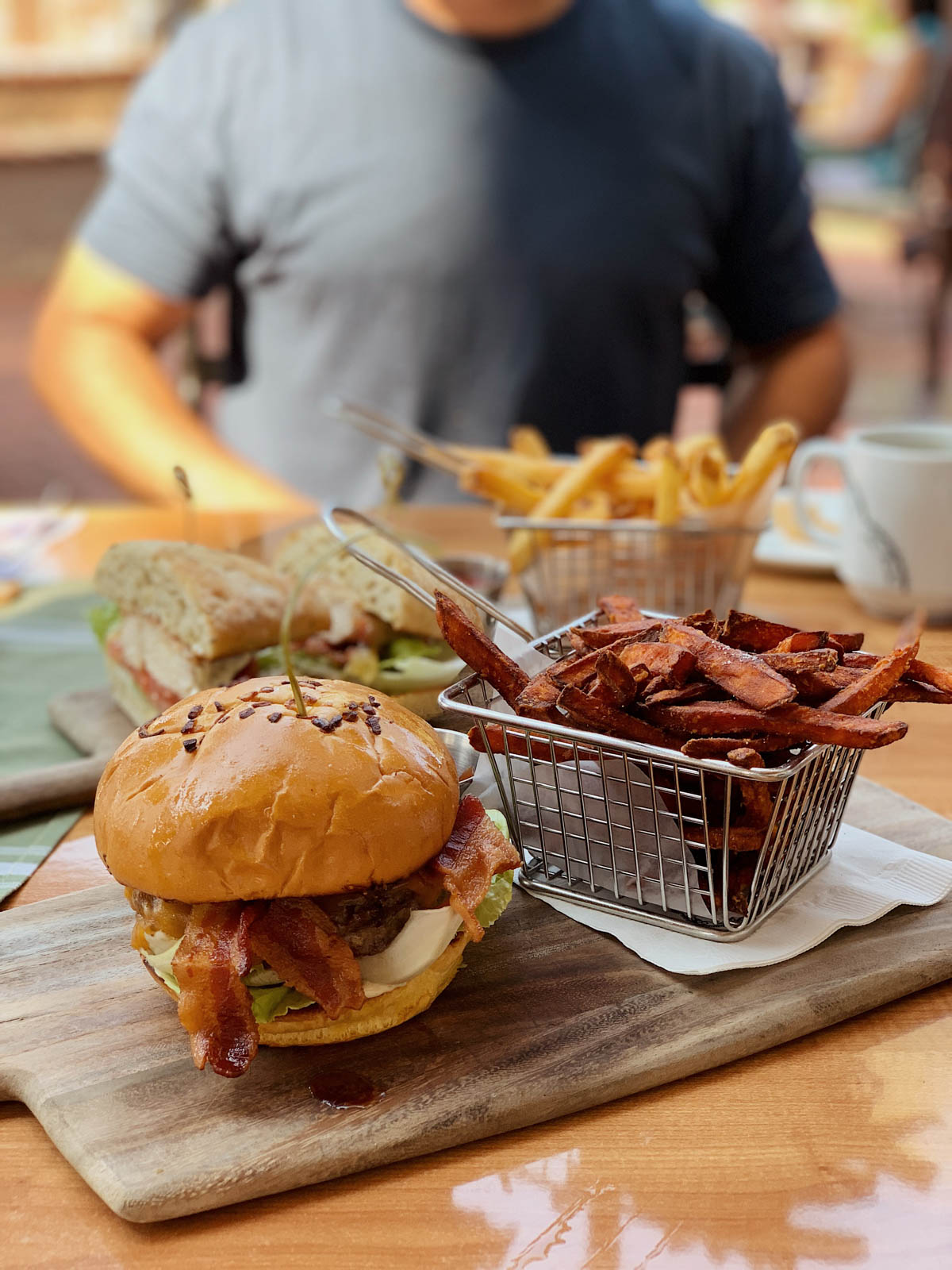 Burger and fries at Rancho Bernardo Inn 