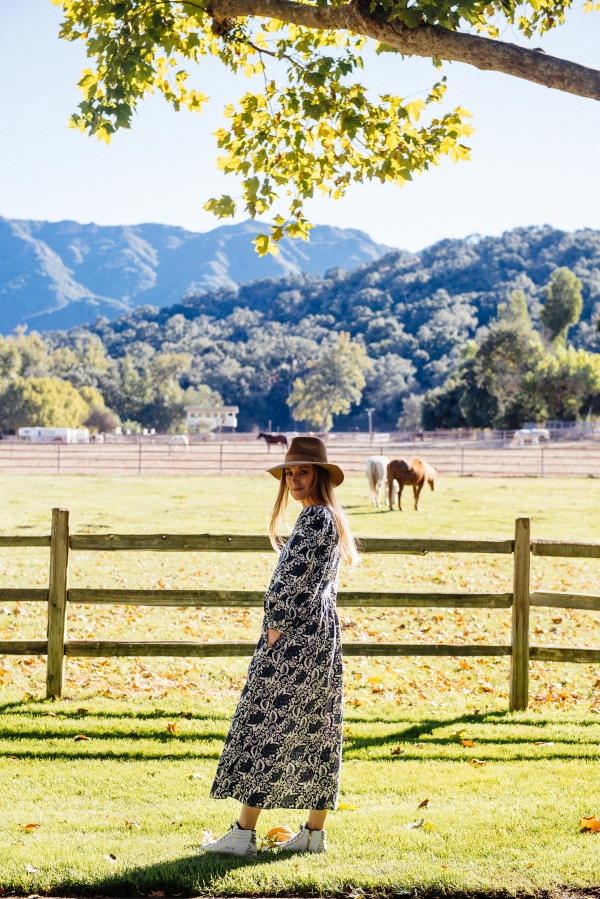 Watching horses at sunset at Alisal Guest Ranch and Resort 