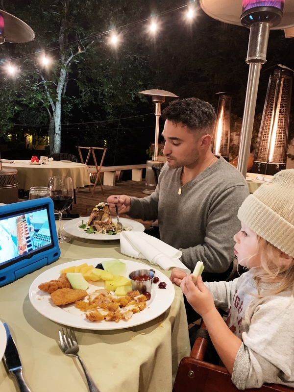 Dinner outside at Alisal Guest Ranch and Resort 