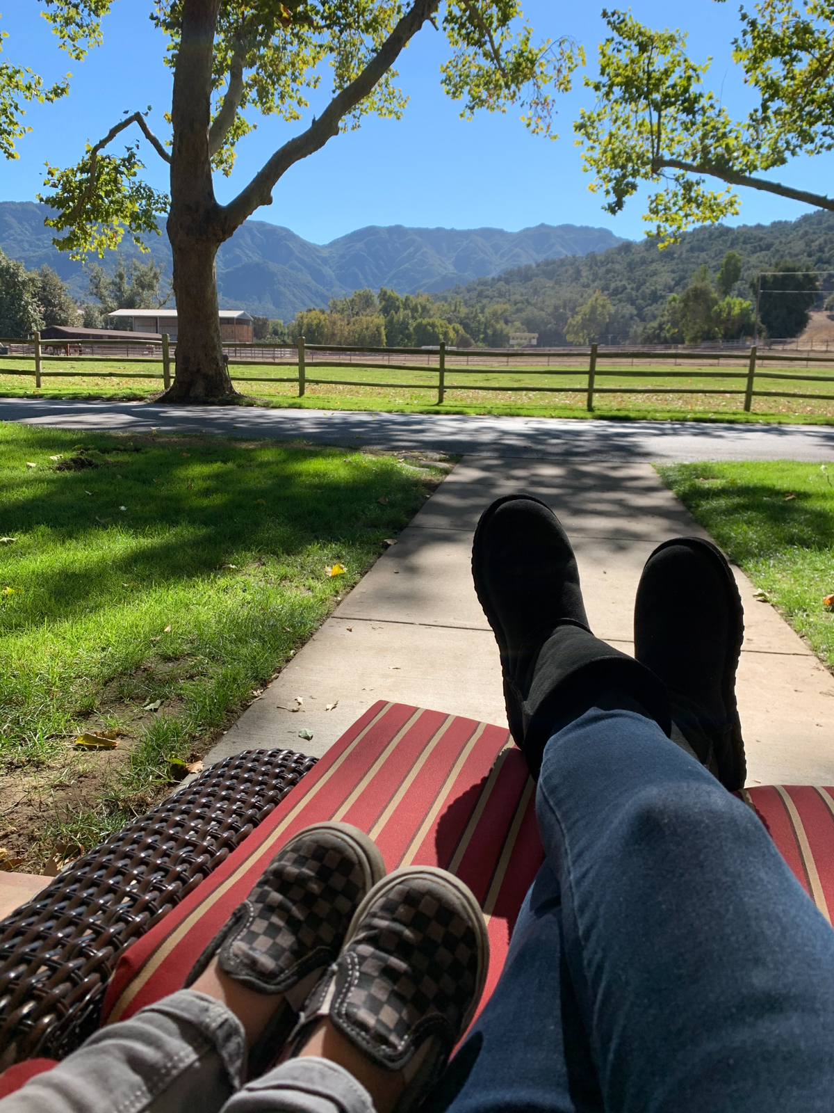 Mother and son at Alisal Guest Ranch and Resort 